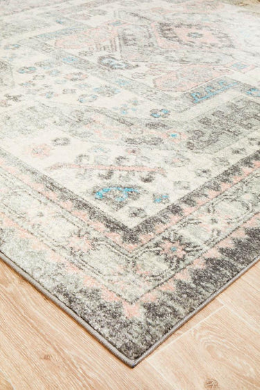 Emery Vintage Grey & Pink Rug